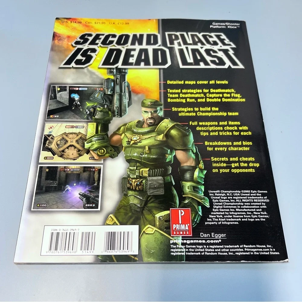 Prima’s Official XBOX Strategy Guide for Unreal Championship Like New Epic Games